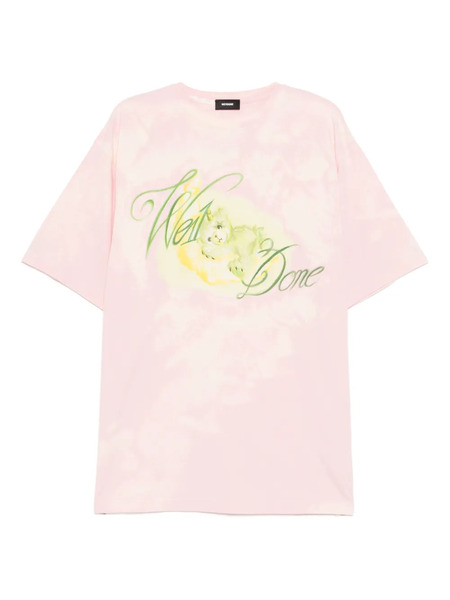  We11done Wahed Paint T-shirt - Pink 