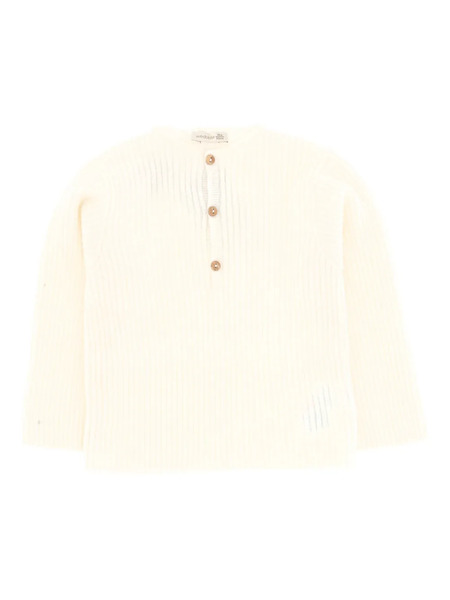  Wedoble Button Ribbed Sweater - Neutrals 