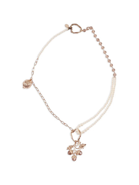  Weekend Max Mara Bead Charm Metal Necklace - Gold 