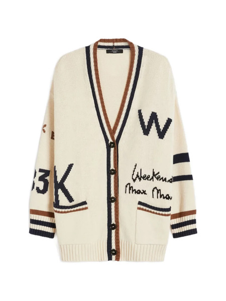  Weekend Max Mara Blasone Striped Button Cardigan - Neutrals 