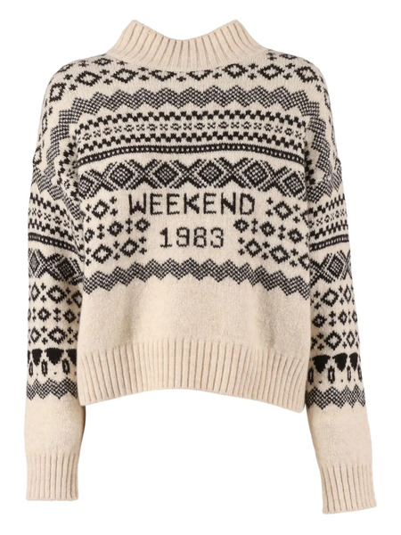  Weekend Max Mara Brioso1234 Patterned Sweater - Neutrals 