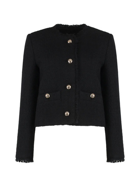  Weekend Max Mara Button-fastening Crew Neck Jacket - Black 