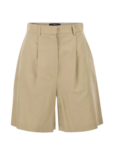  Weekend Max Mara Cuba Pleated Bermuda Shorts - Neutrals 