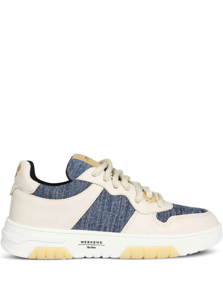  Weekend Max Mara Denim-panelled Low-top Sneakers - Neutrals 