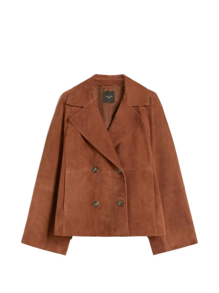  Weekend Max Mara Double-breasted Suede Jacket - Brown 