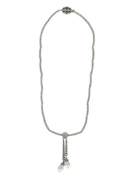  Weekend Max Mara Duda Embellished Necklace - Silver 