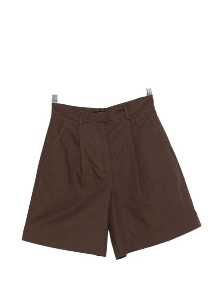  Weekend Max Mara Ecuba Pleated Shorts - Brown 