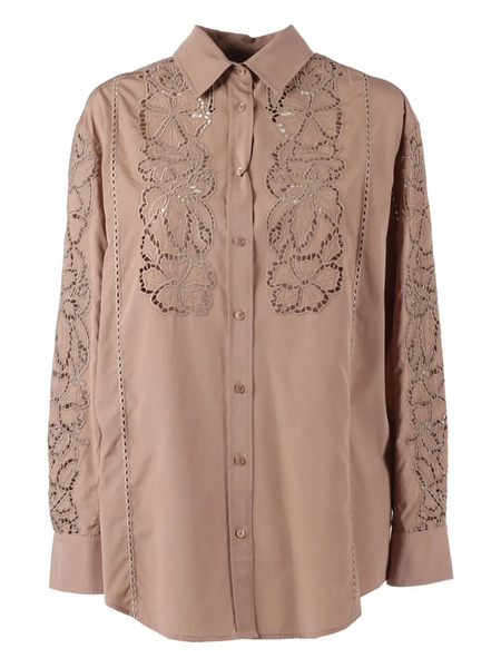  Weekend Max Mara Elmi Floral-paterned Shirt - Brown 