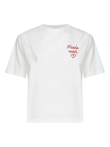  Weekend Max Mara Embroidered Cotton T-shirt - White 