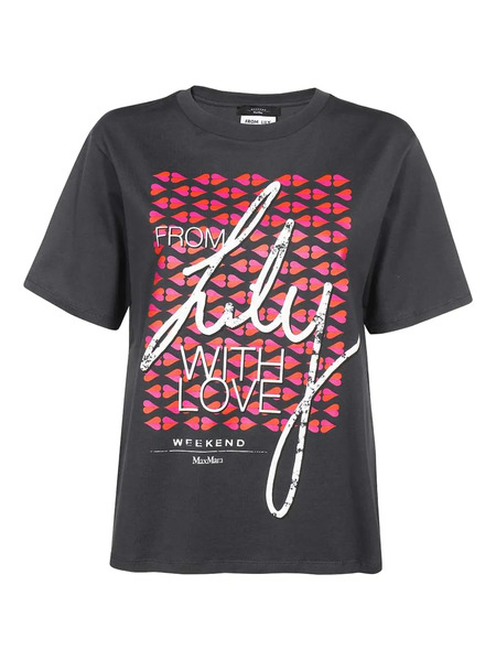  Weekend Max Mara Graphic-print Cotton T-shirt - Black 
