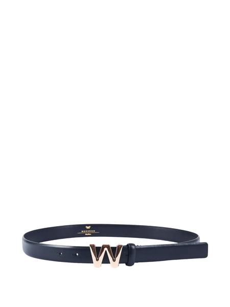  Weekend Max Mara Logo-buckle Leather Belt - Blue 