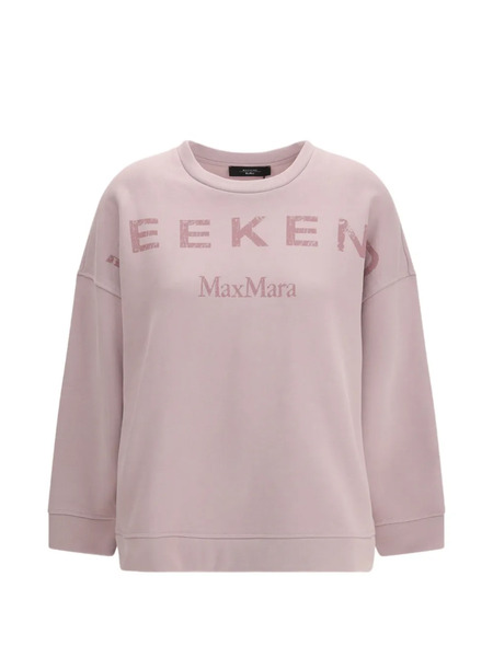  Weekend Max Mara Logo-print Crew-neck Sweatshirt - Pink 