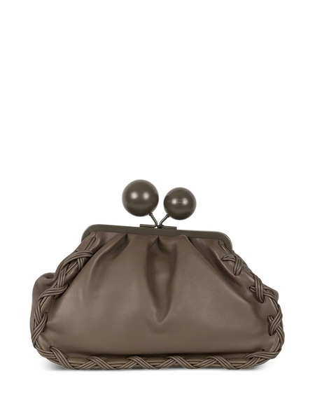  Weekend Max Mara Medium Pasticciono Braided Detail Kiss-lock Clutch Bag - Green 
