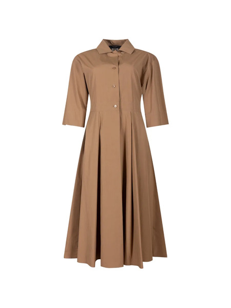  Weekend Max Mara Midi Cotton-poplin Shirt Dress - Neutrals 