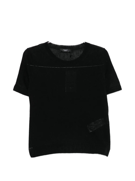  Weekend Max Mara Pancone Crew Neck Top - Black 