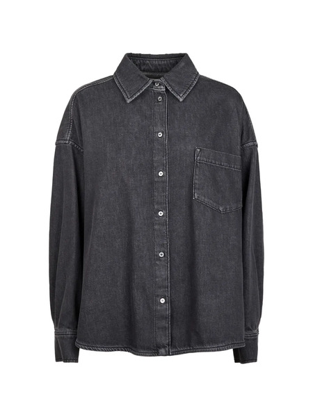  Weekend Max Mara Patch-pocket Denim Shirt - Black 