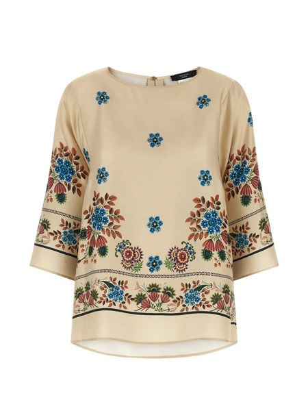  Weekend Max Mara Patterned Silk Blouse - Neutrals 