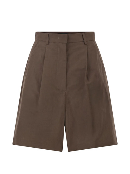  Weekend Max Mara Pleatd Bermuda Shorts - Brown 