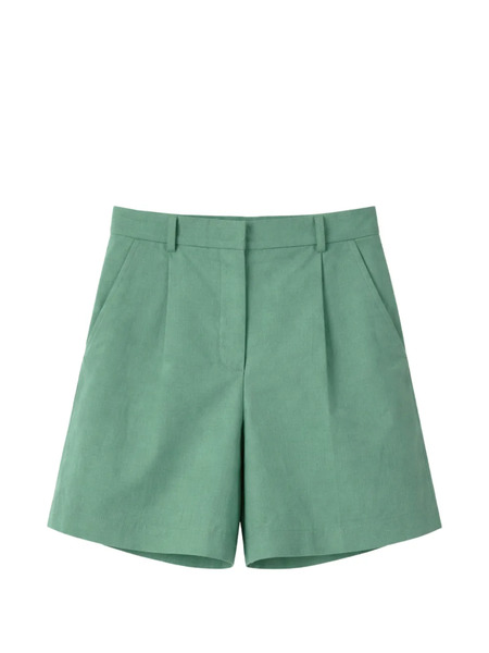  Weekend Max Mara Pleated Tailored Shorts - Green 