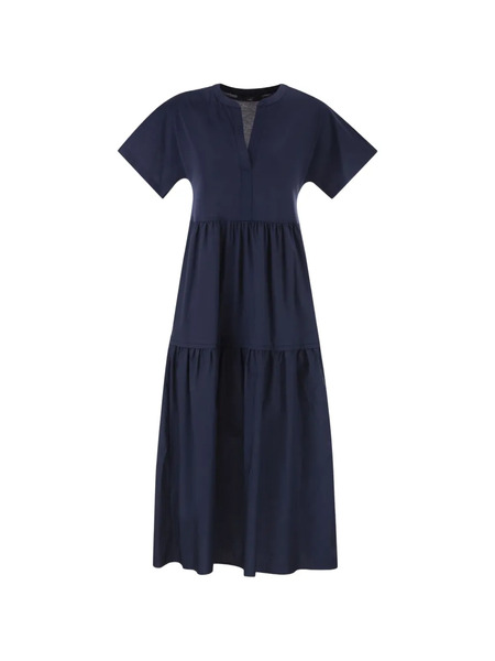  Weekend Max Mara Ruffled Jersey Dress - Blue 