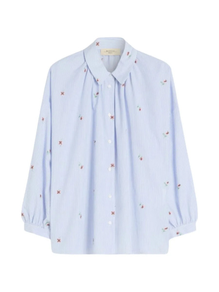  Weekend Max Mara Striped Floral Shirt - Blue 