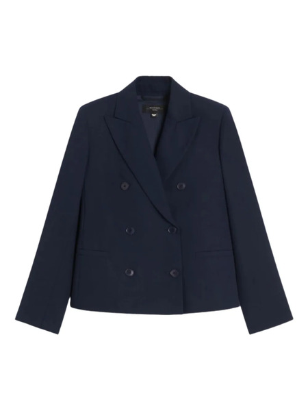  Weekend Max Mara Tappeto Double-breasted Button Jacket - Blue 