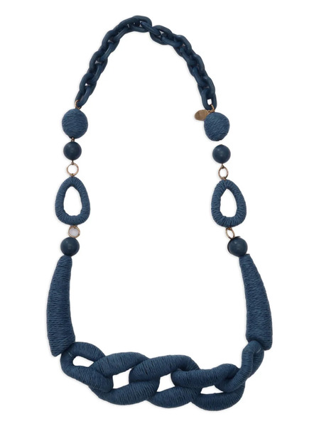  Weekend Max Mara Teismo Chain Necklace - Blue 