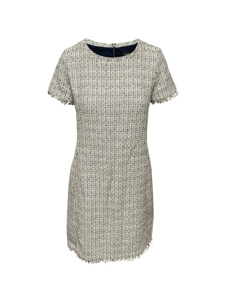  Weekend Max Mara Tweed Fringe Dress - Neutrals 