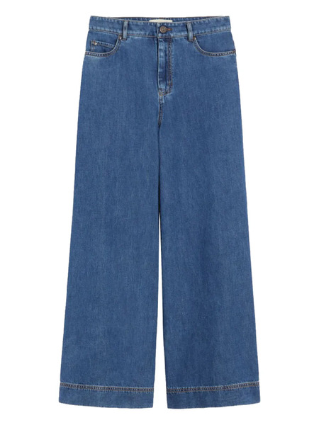 Weekend Max Mara Wide-leg Cropped Jeans - Blue 
