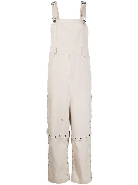  Weinsanto Convertible Studded Wide-leg Overalls - Neutrals 