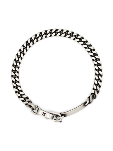  Werkstatt:münchen Curb-chain Oxidised Bracelet - Silver 