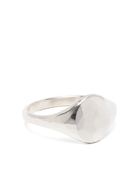  Werkstatt:münchen Hammered Signet Ring - Silver 