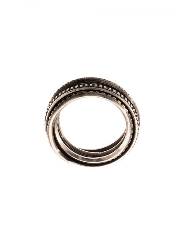  Werkstatt:münchen Layered Ring - Silver 