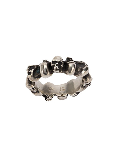  Werkstatt:münchen Multi Skull Ring - Silver 