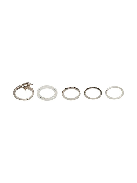  Werkstatt:münchen Rosebud 5-ring Set - Silver 