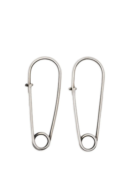  Werkstatt:münchen Safety Pin Fine Earrings - Silver 