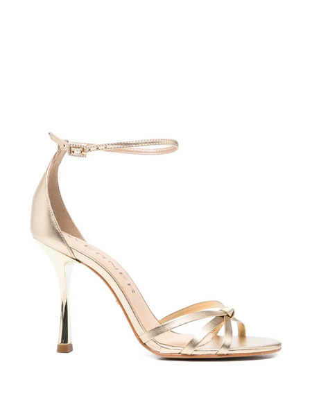  Werner Knotted Ankle-strap Sandals - Gold 