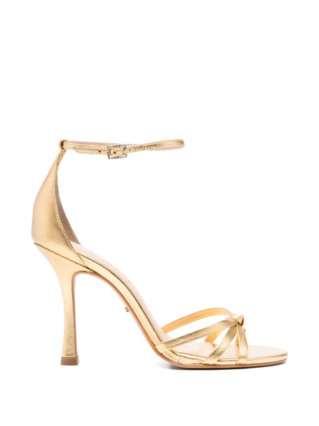  Werner Knotted-strap Heeled Sandals - Gold 