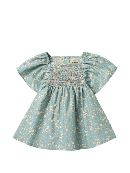  Wheat Elva Floral-print Dress - Blue 