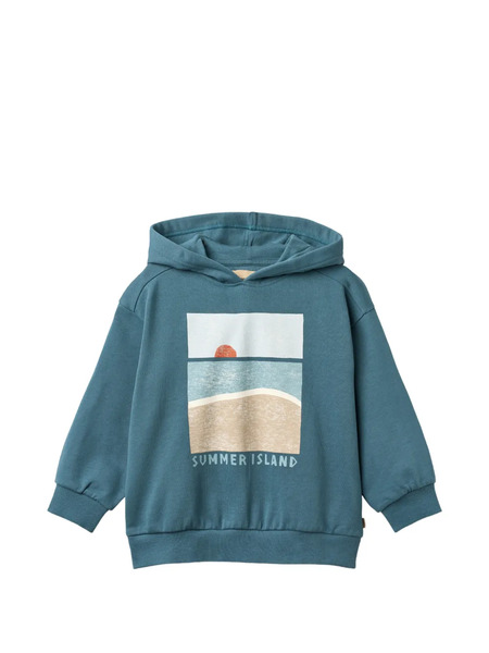  Wheat Francis Graphic-print Hoodie - Blue 