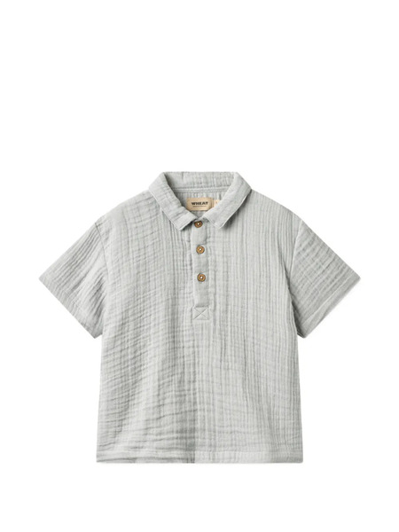  Wheat Svend Short-sleeve Polo Shirt - Grey 