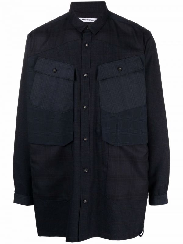  White Mountaineering Oversized Shirt Jacket - Blue 