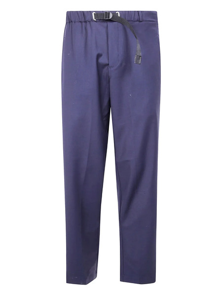  White Sand Aldjustable-belt Wool Trousers - Blue 