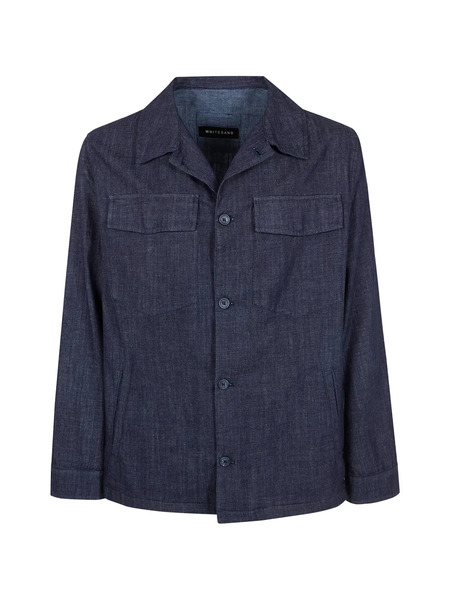  White Sand Buttoned Pocket Shirt - Blue 