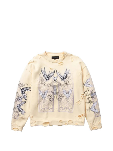 Who Decides War Ascension Printed Sweatshirt - Neutrals 