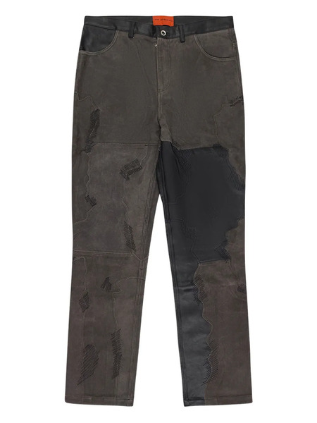  Who Decides War Bark Leather Trousers - Grey 