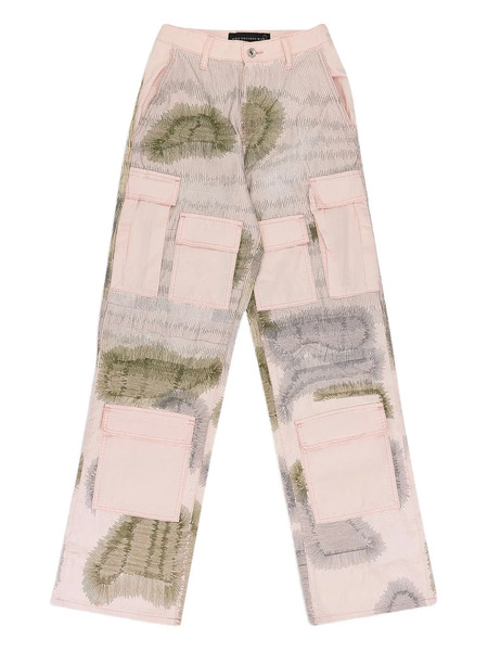  Who Decides War Darning Cargo Pants - Pink 