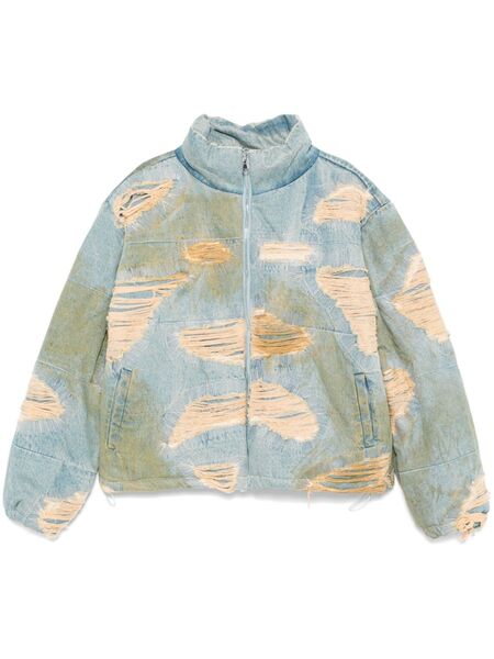  Who Decides War Denim Bomber Jacket - Blue 