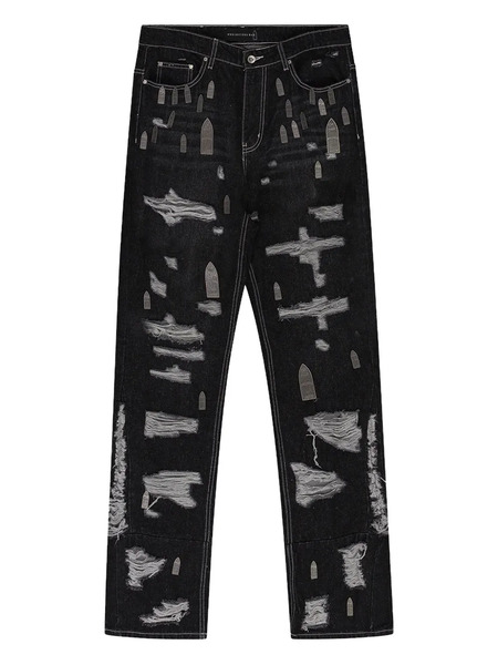  Who Decides War Distressed Jeans - Black 