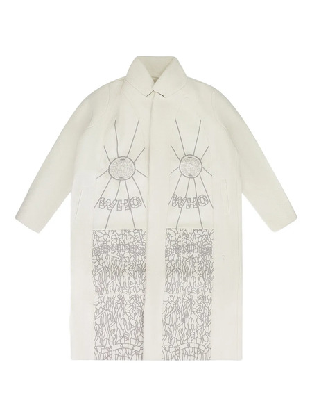  Who Decides War Graphic Coat - White 